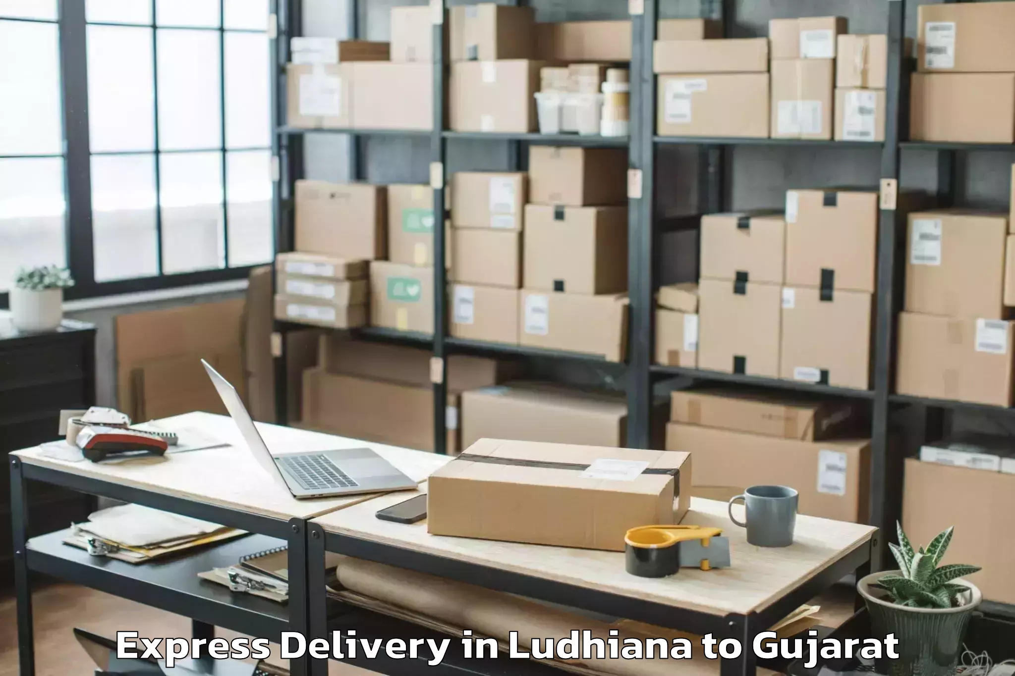 Top Ludhiana to Kheda Express Delivery Available